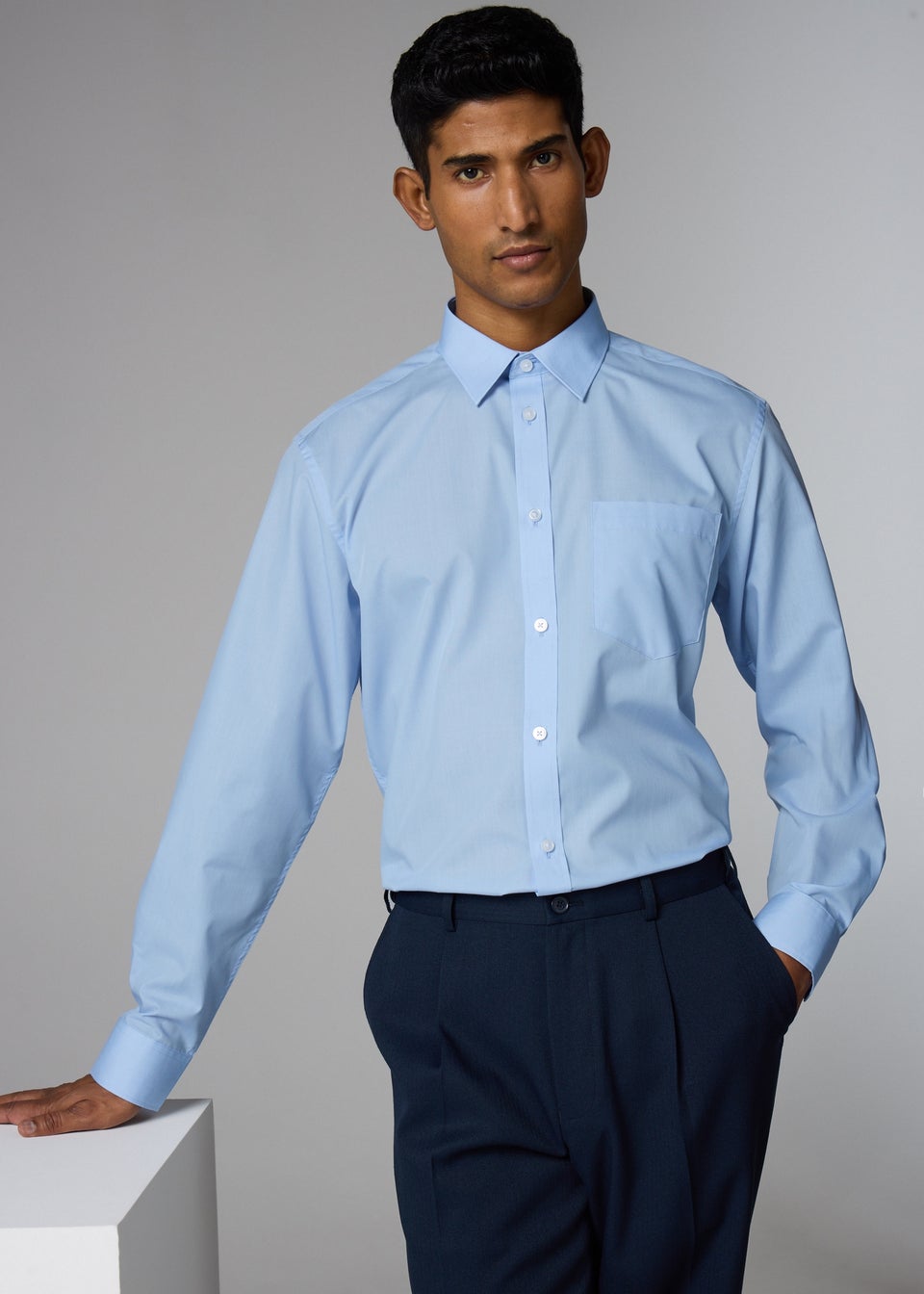 Taylor & Wright Blue Easy Care Regular Fit Shirt