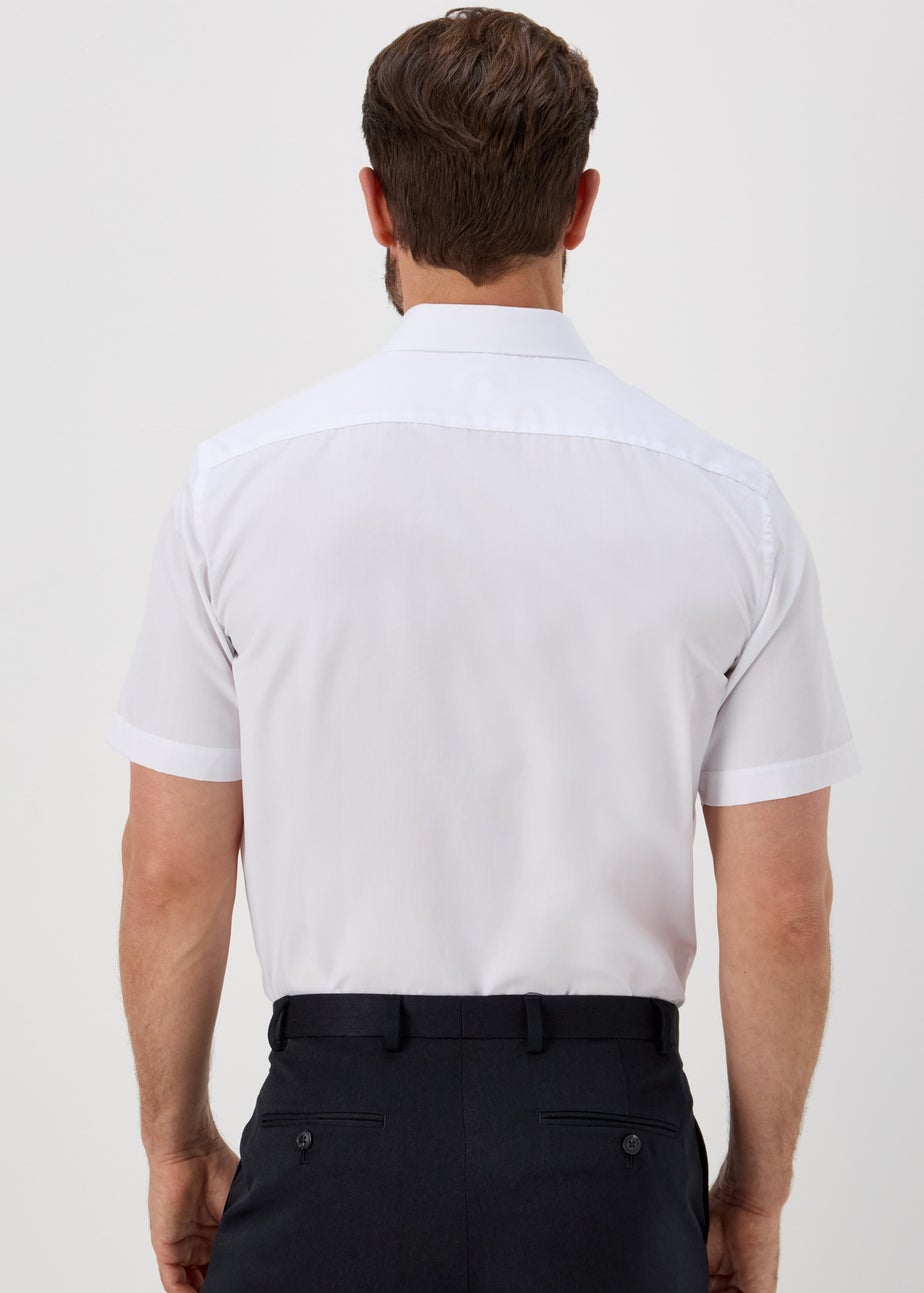 Taylor & Wright White Easy Care Regular Fit Short Sleeve Shirt