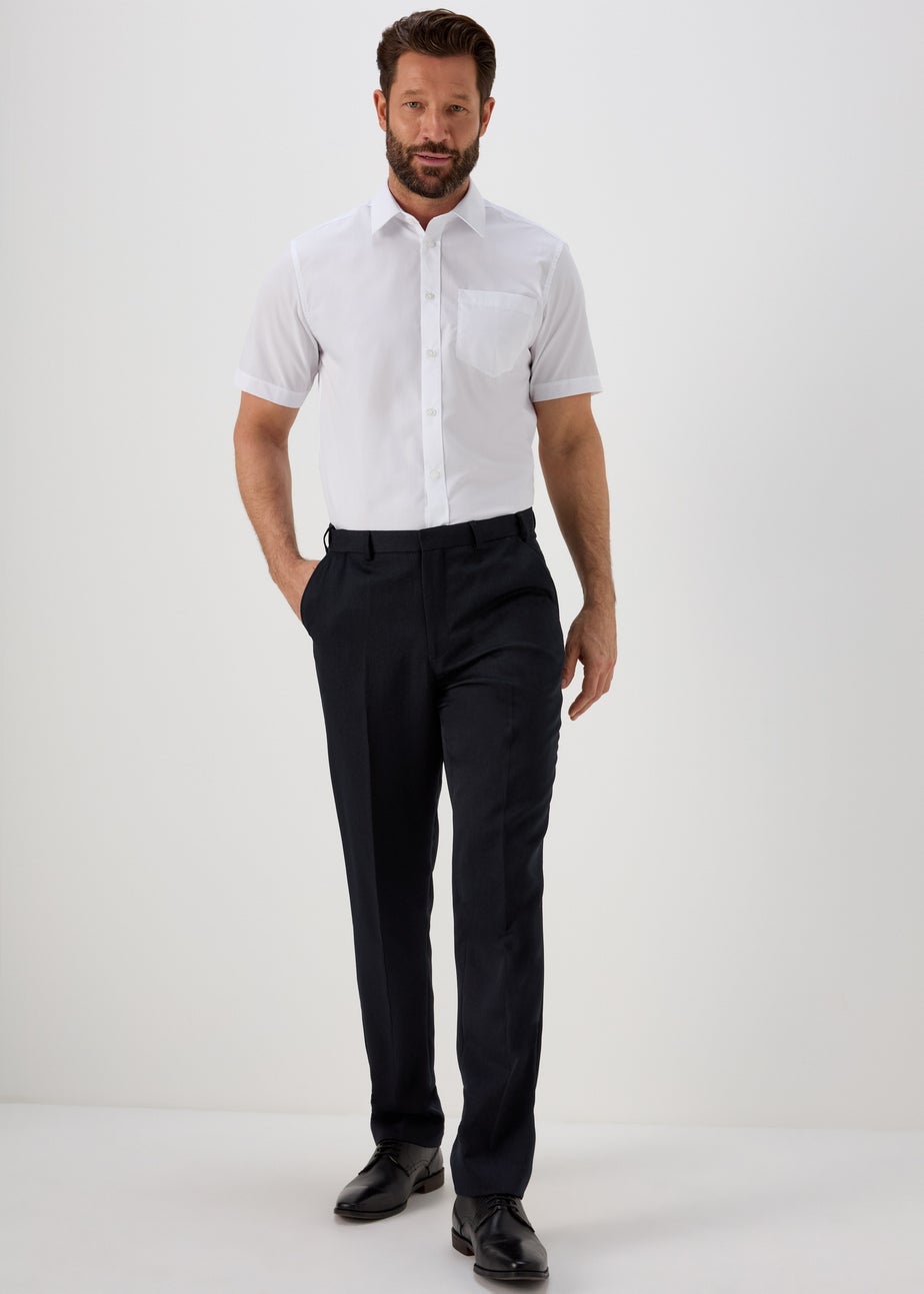 Taylor & Wright White Easy Care Regular Fit Short Sleeve Shirt