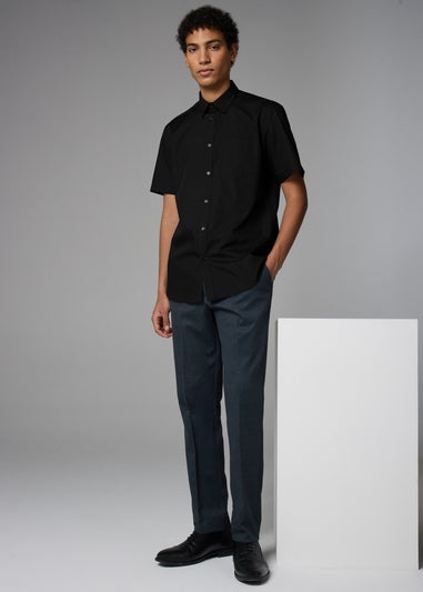 Taylor & Wright Black Easy Care Short Sleeve Shirt
