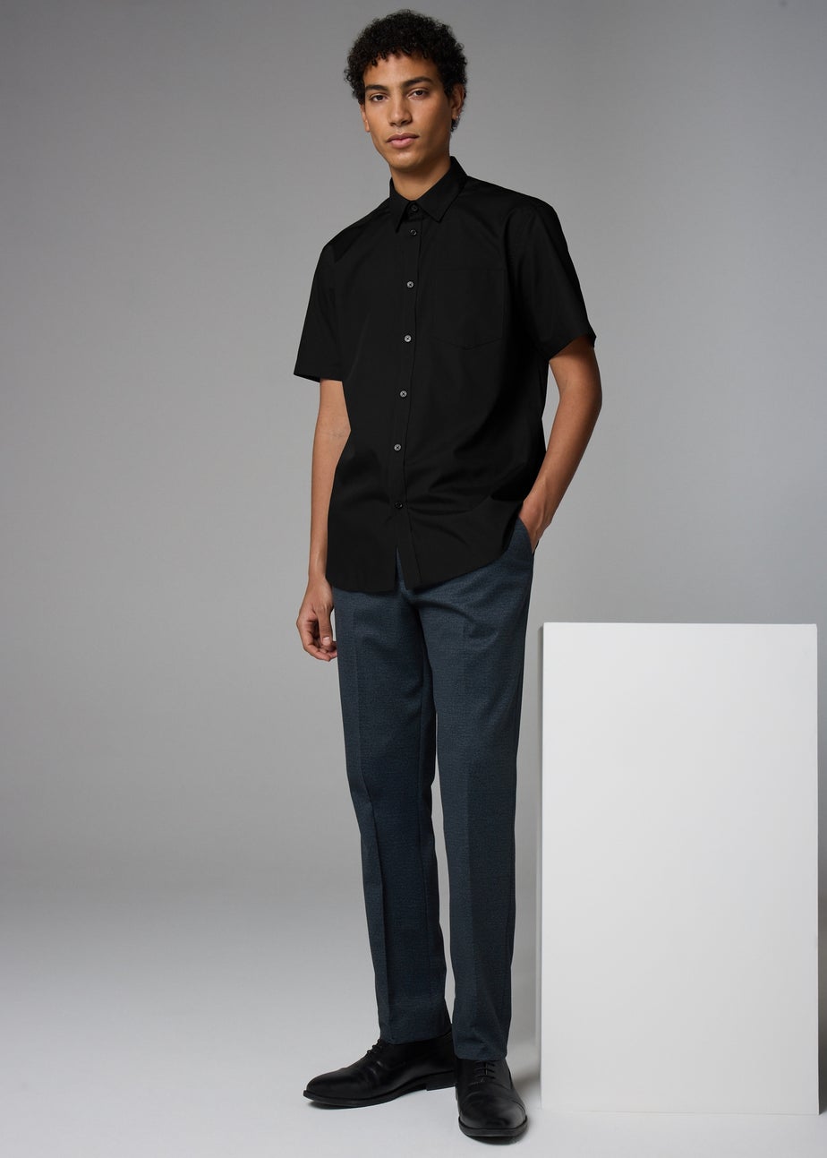 Taylor & Wright Black Easy Care Short Sleeve Shirt