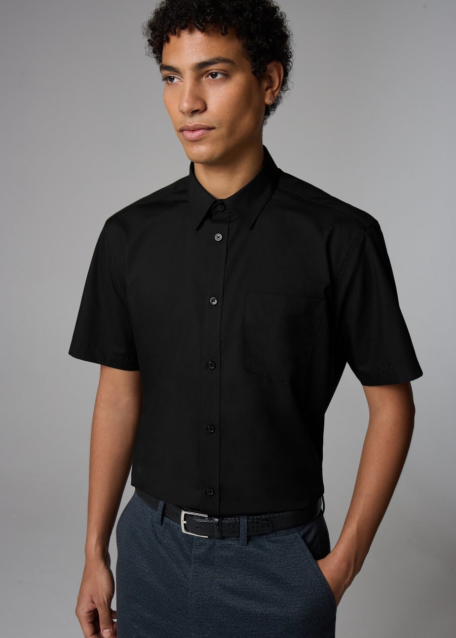 Taylor & Wright Black Easy Care Short Sleeve Shirt