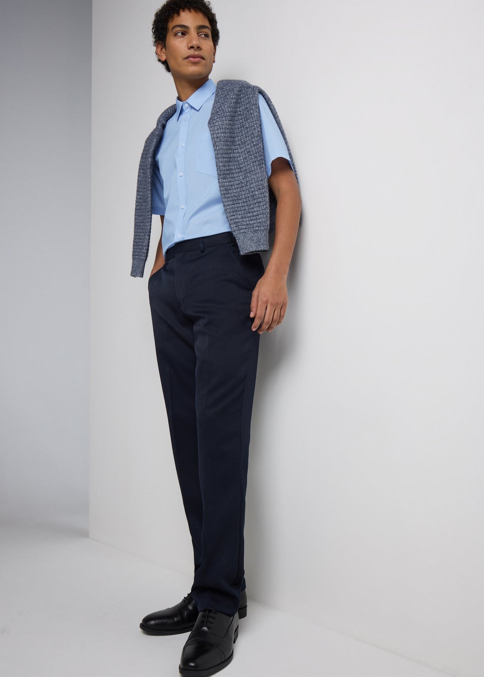 Taylor & Wright Blue Easy Care Regular Fit Short Sleeve Shirt