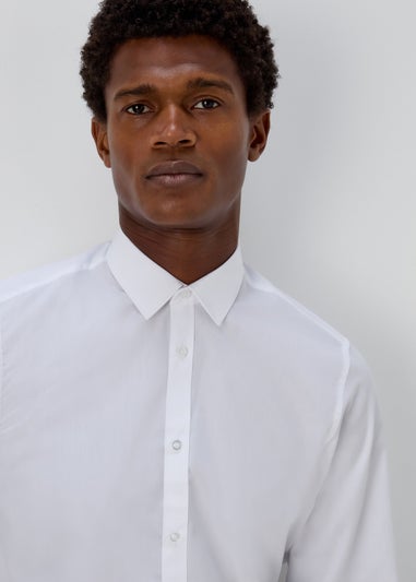 Taylor & Wright White Easy Care Slim Fit Shirt