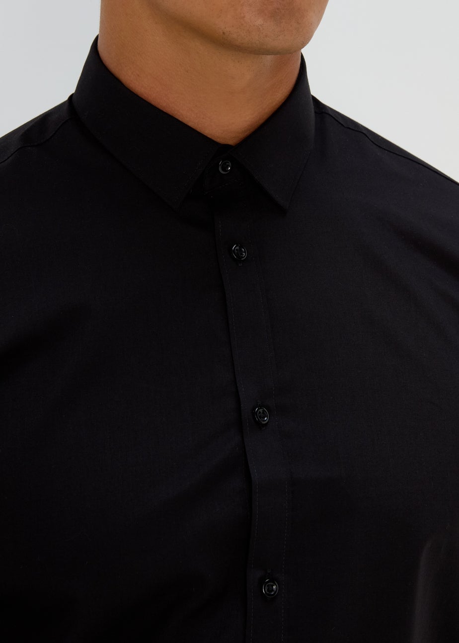 Taylor & Wright Black Easy Care Slim Fit Shirt