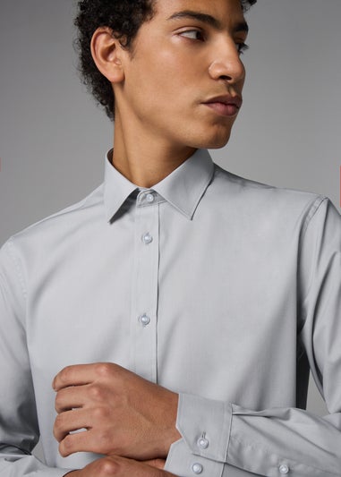 Taylor & Wright Grey Easy Care Slim Fit Shirt