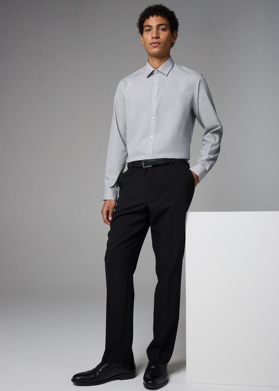 Taylor & Wright Grey Easy Care Slim Fit Shirt
