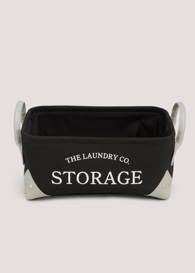 Black Laundry Storage Basket
