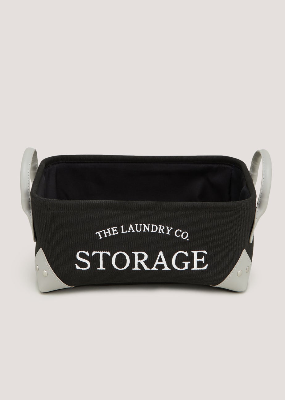Black Laundry Storage Basket