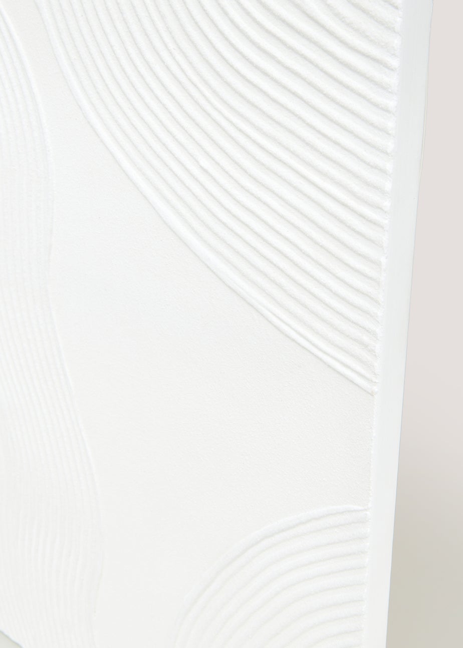 White Textured Canvas Wall Art (70cm x 50cm)