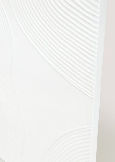 White Textured Canvas Wall Art (70cm x 50cm)