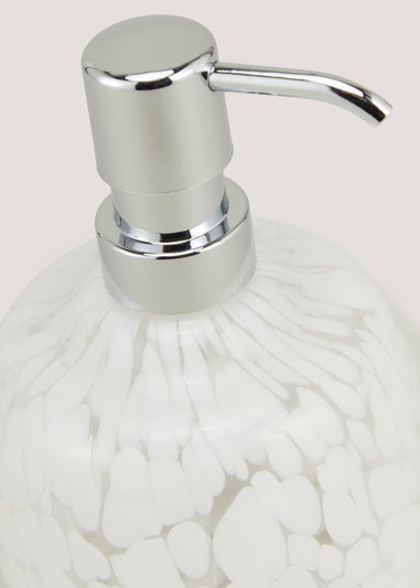 White Tortoise Glass Soap Dispenser