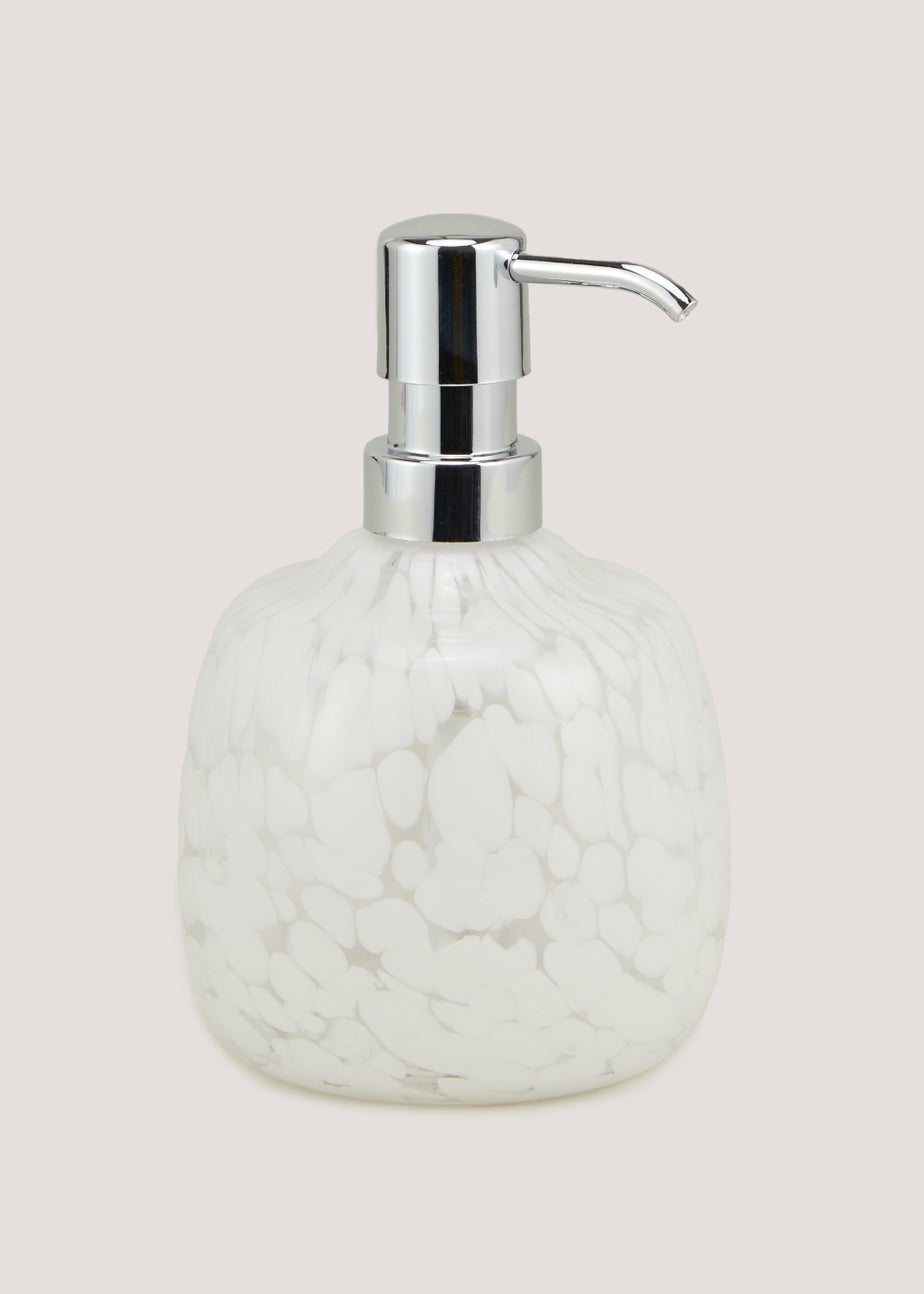 White Tortoise Glass Soap Dispenser