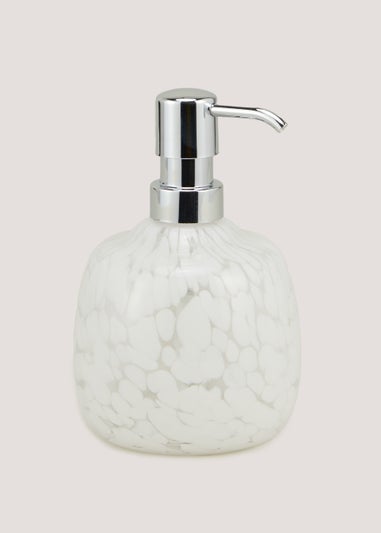 White Tortoise Glass Soap Dispenser