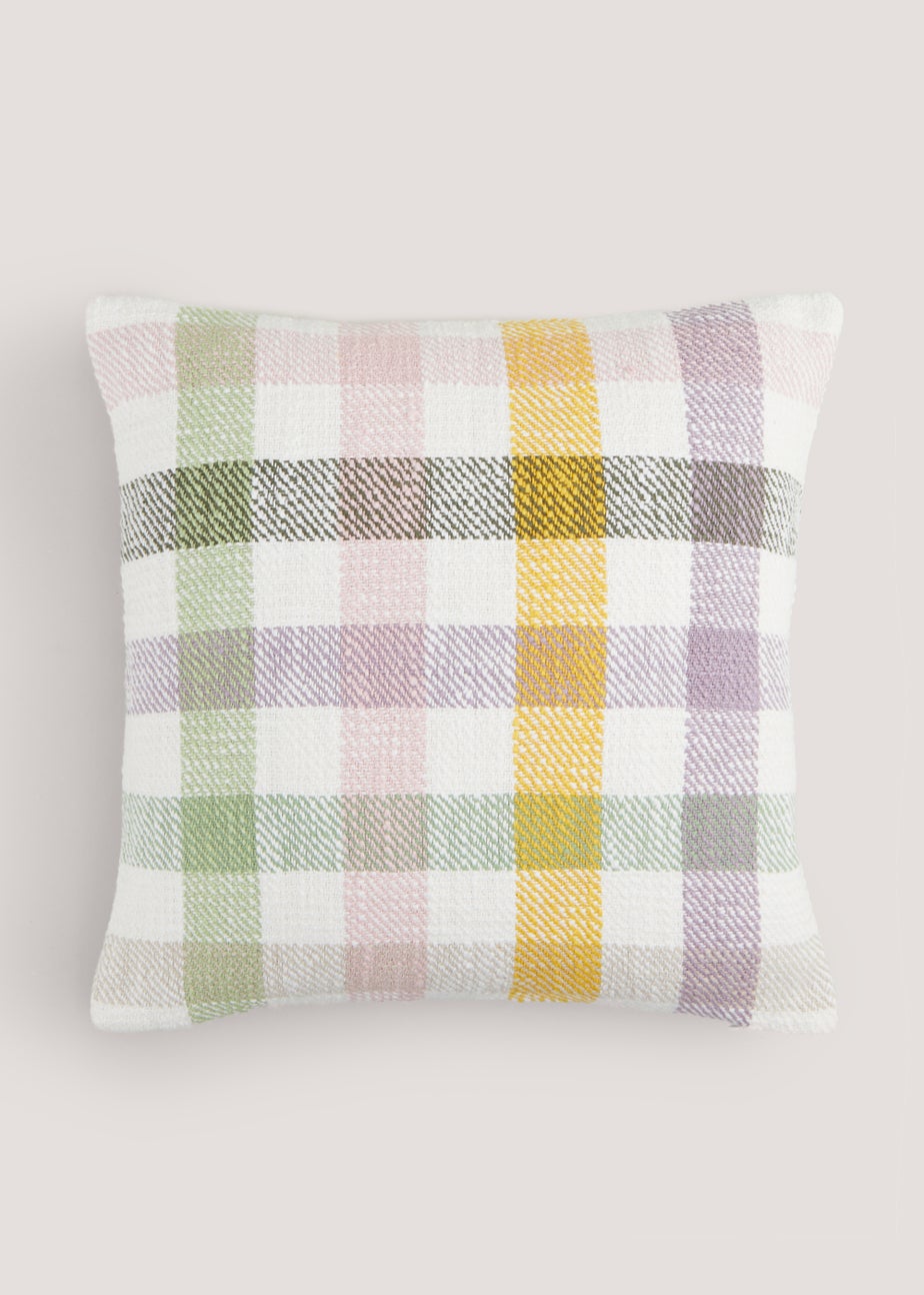 Multicoloured Check Cushion (43cm x 43cm)