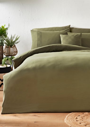 Green Panel Duvet Cover