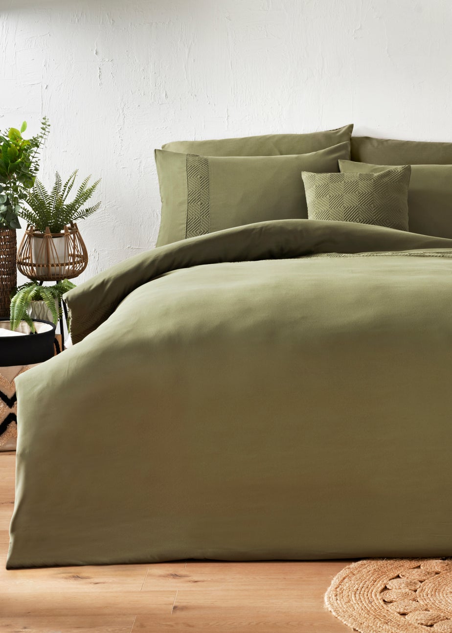 Green Panel Duvet Cover