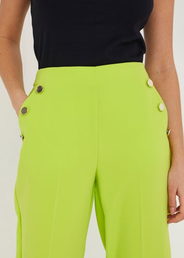 Be Beau Hazel Lime Crepe Trousers
