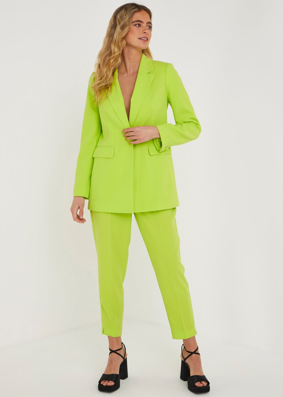 Be Beau Hazel Lime Crepe Trousers