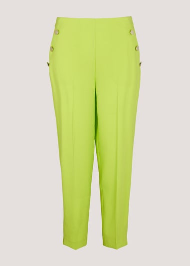 Be Beau Hazel Lime Crepe Trousers