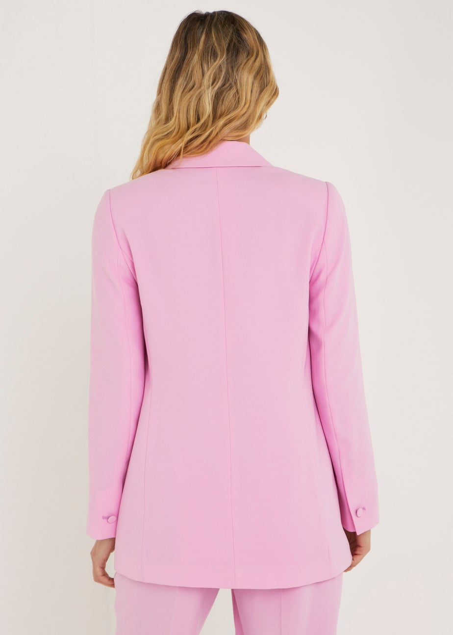 Be Beau Hazel Pink Crepe Blazer