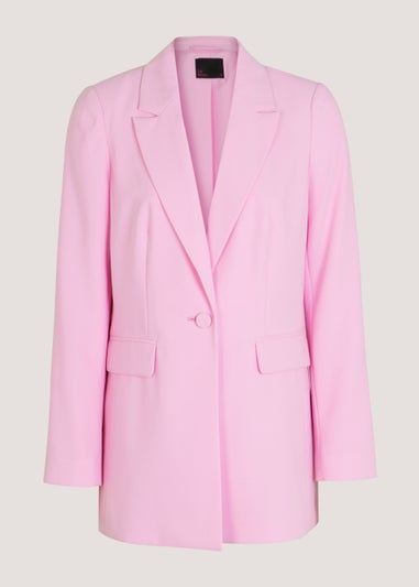 Be Beau Hazel Pink Crepe Blazer