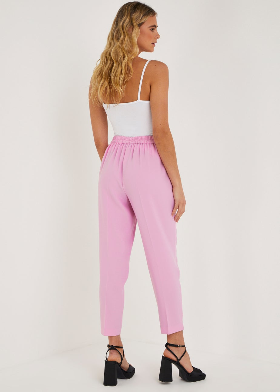 Be Beau Hazel Pink Crepe Trousers