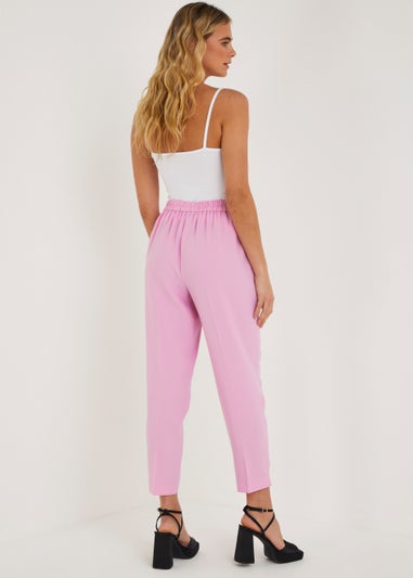 Be Beau Hazel Pink Crepe Trousers