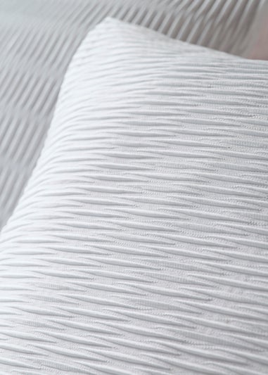 White Ruched Duvet Set