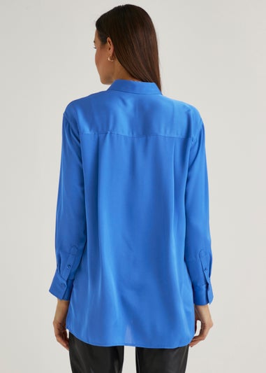 Et Vous Blue Satin Shirt