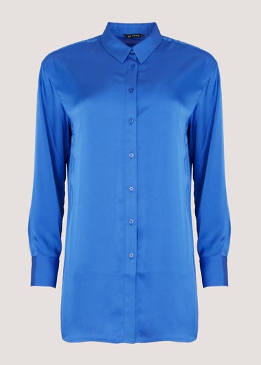 Et Vous Blue Satin Shirt
