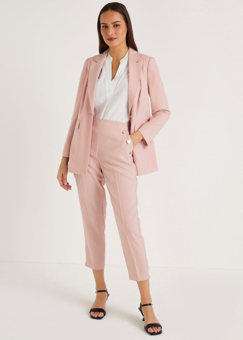 Et Vous Pink Button Suit Trousers