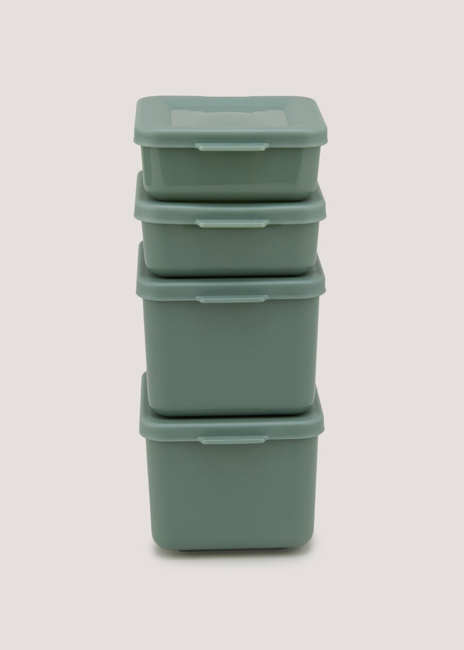 4 Pack Green Snack Pots