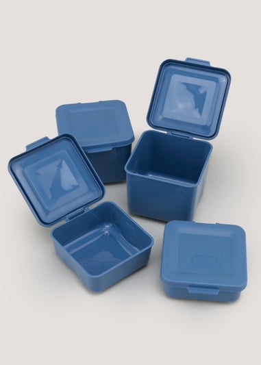 4 Pack Blue Snack Pots