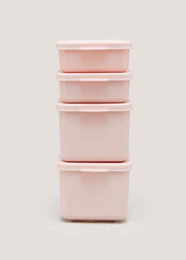 4 Pack Pink Snack Pots