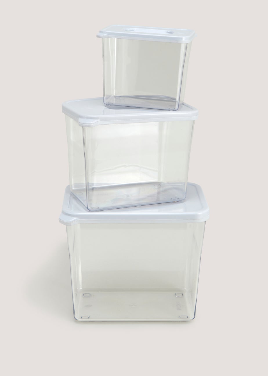 3 Pack Grey Storage Boxes