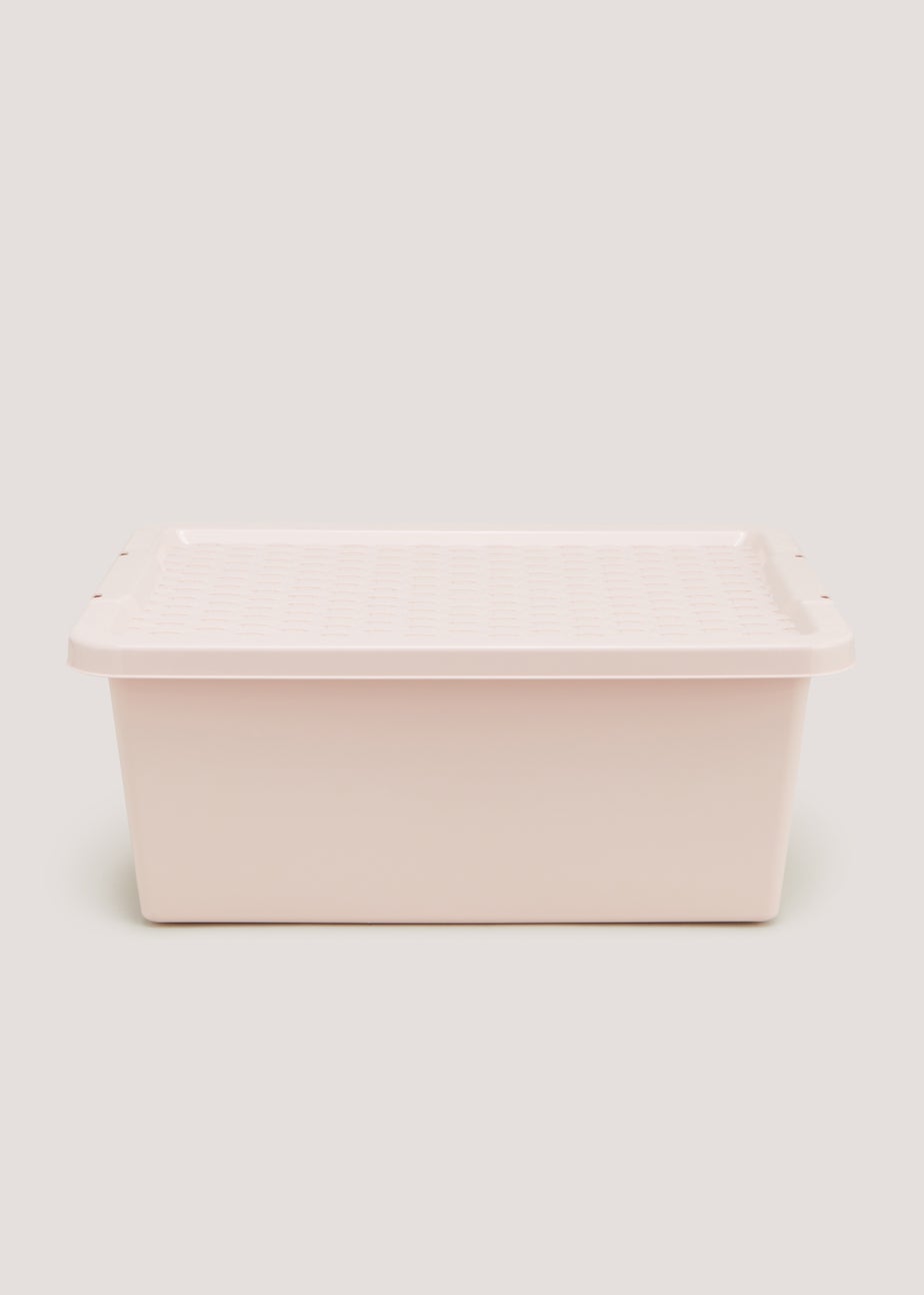 Pink Plastic Storage Box (12L)