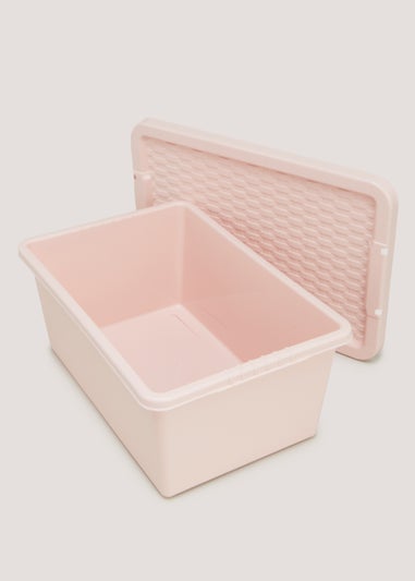 Pink Plastic Storage Box (12L)