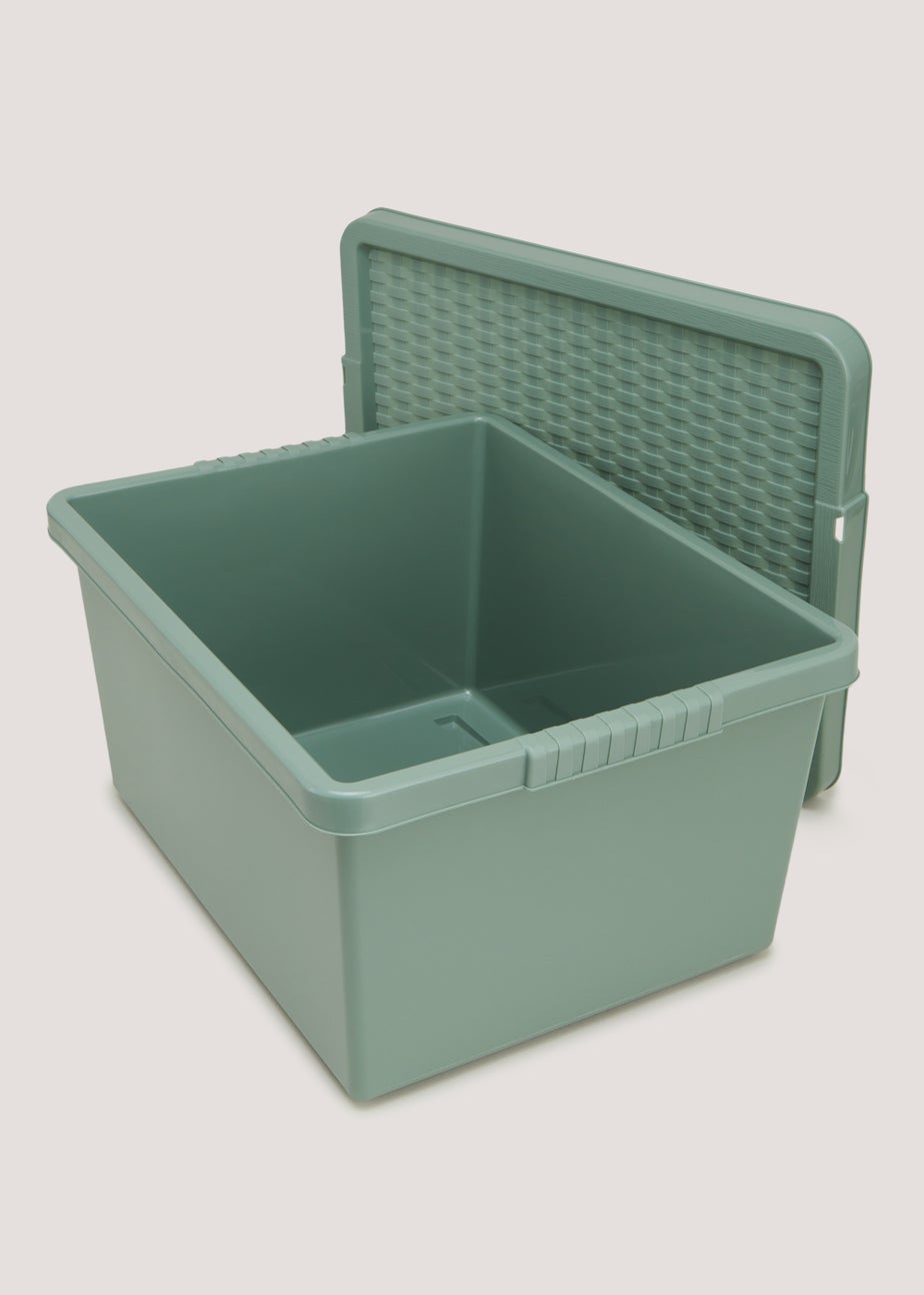 Green Plastic Storage Box (27L)