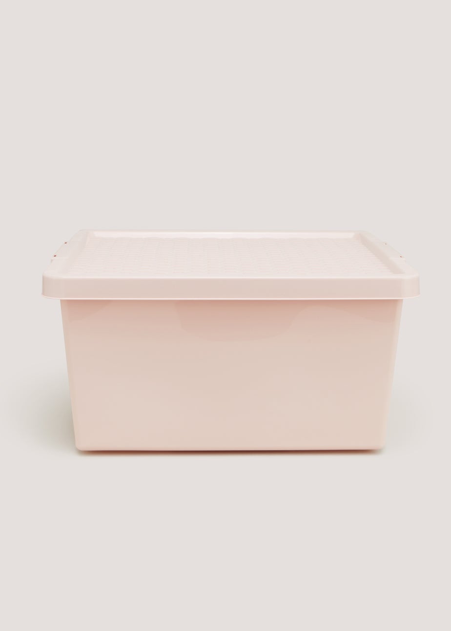 Pink Plastic Storage Box (27L)