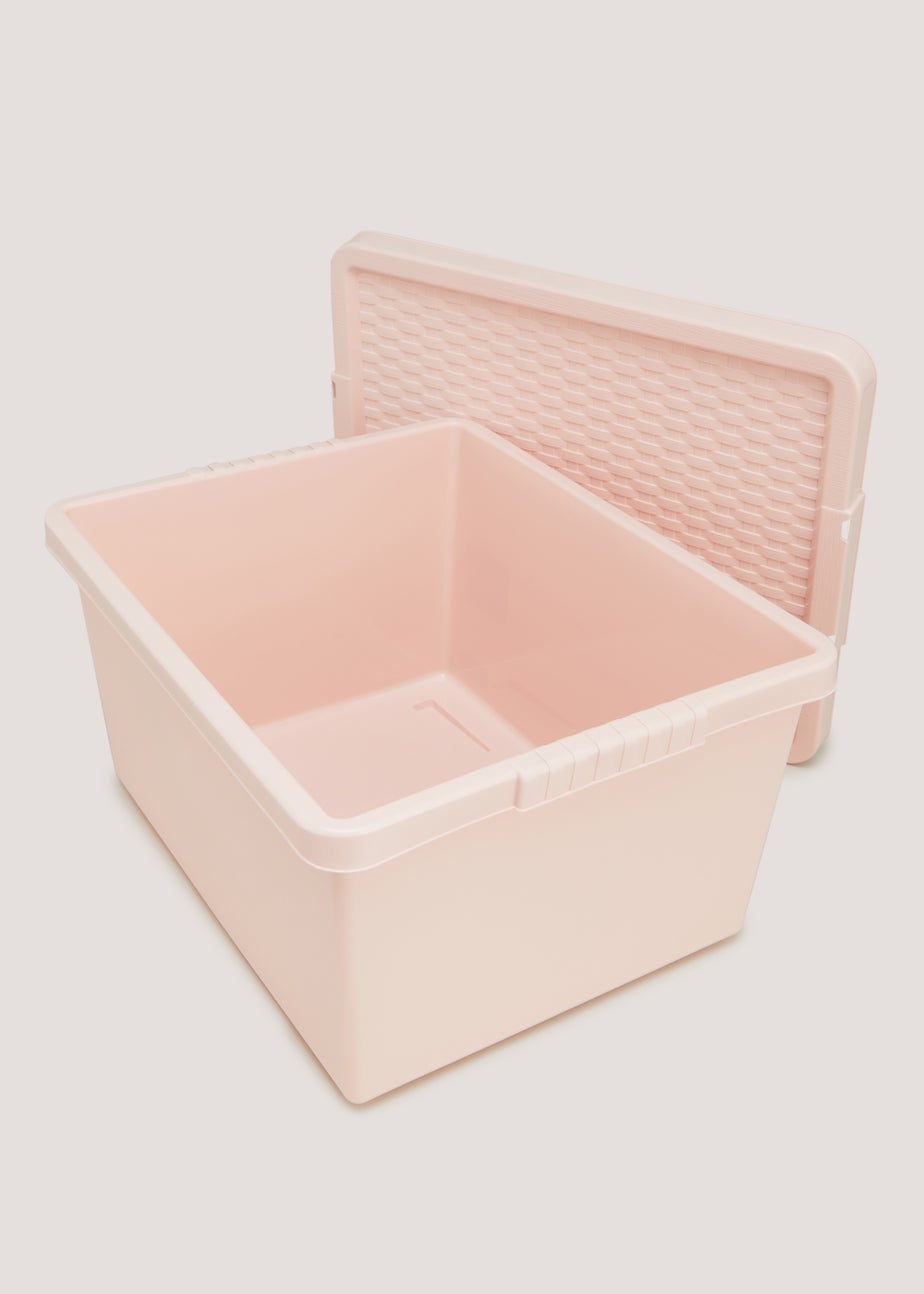 Pink Plastic Storage Box (27L)