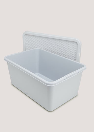 Grey Plastic Storage Box (45L)