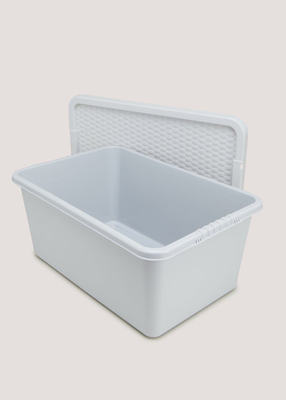 Grey Plastic Storage Box (45L)