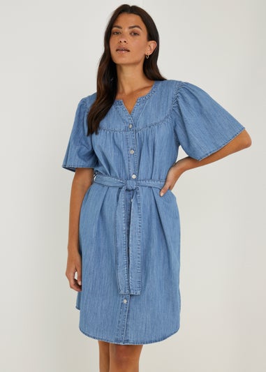Papaya Petite Mid Wash Button Dress