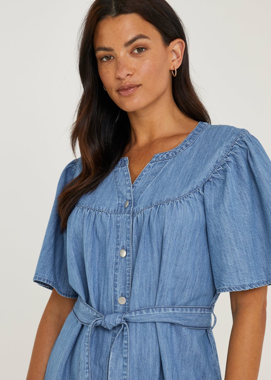 Papaya Petite Mid Wash Button Dress