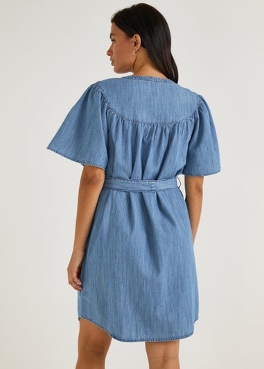 Papaya Petite Mid Wash Button Dress