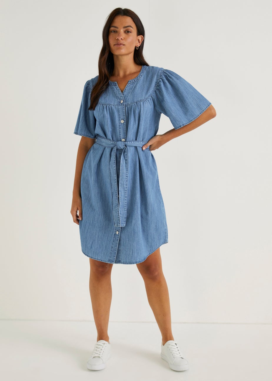 Papaya Petite Mid Wash Button Dress