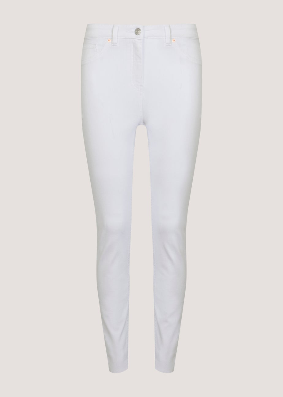 Papaya Petite April White Ankle Grazer Super Skinny Jeans