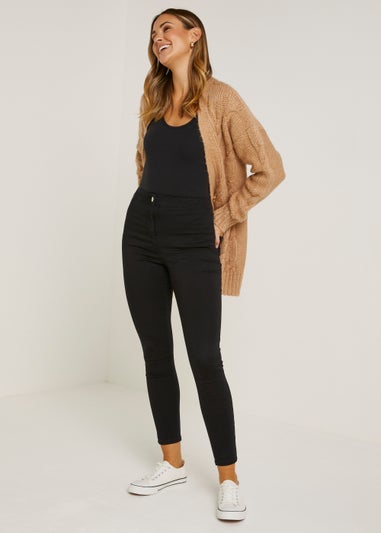Papaya Petite Jessie Black High Waisted Skinny Jeans