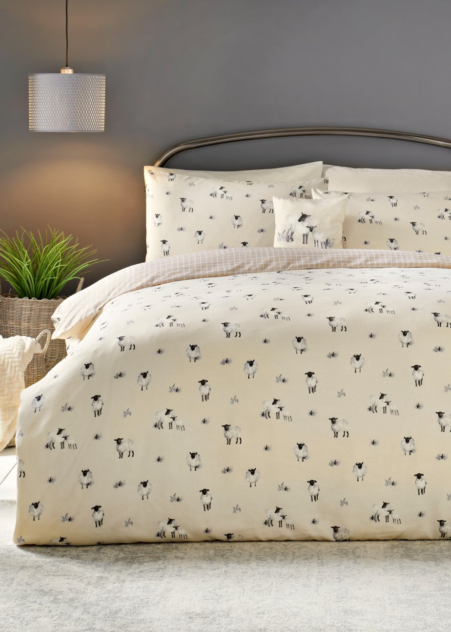 Natural Sheep Reversible Duvet Cover